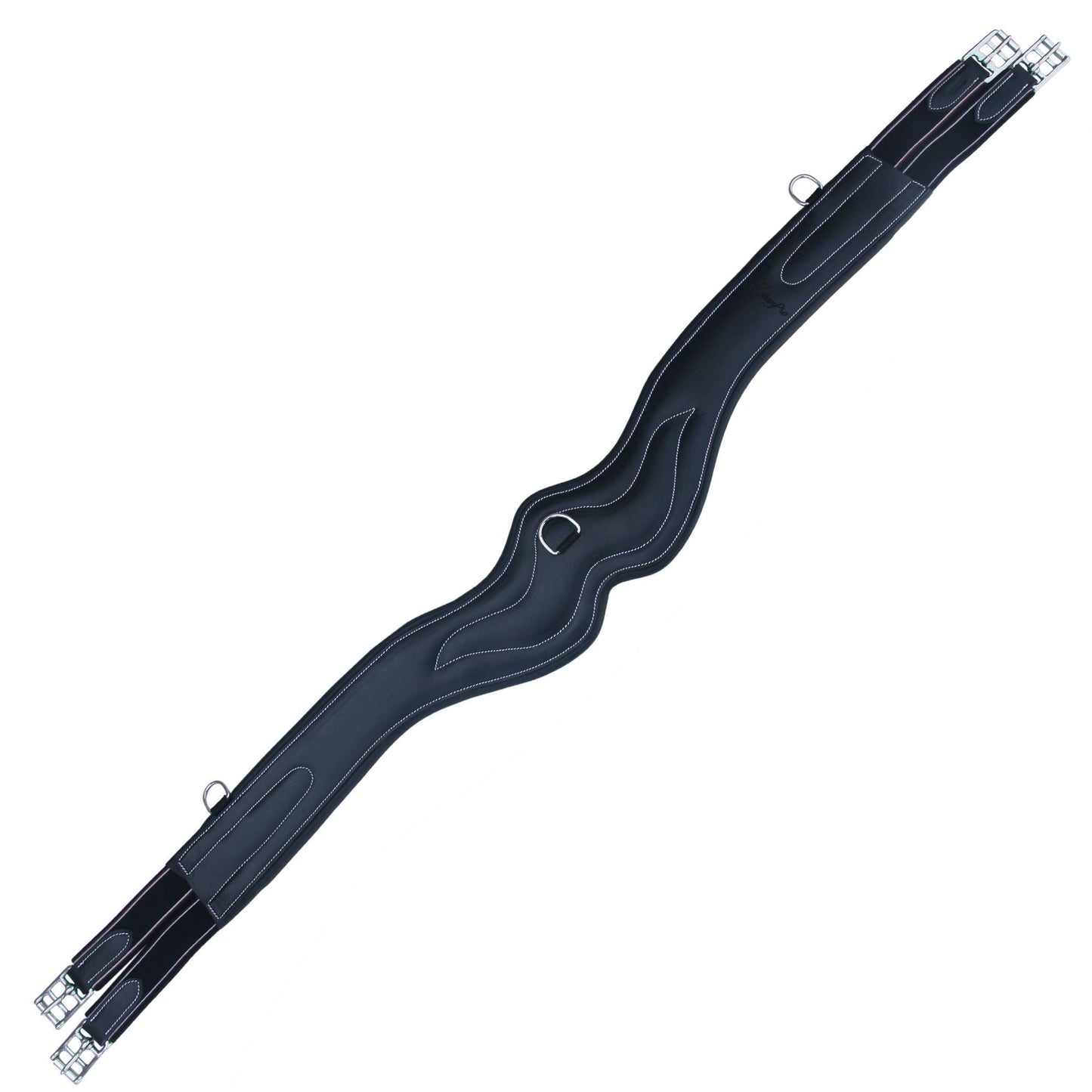 ExionPro Wave Over Lay Girth with Leather/Sheepskin Padding - Matching Elastic