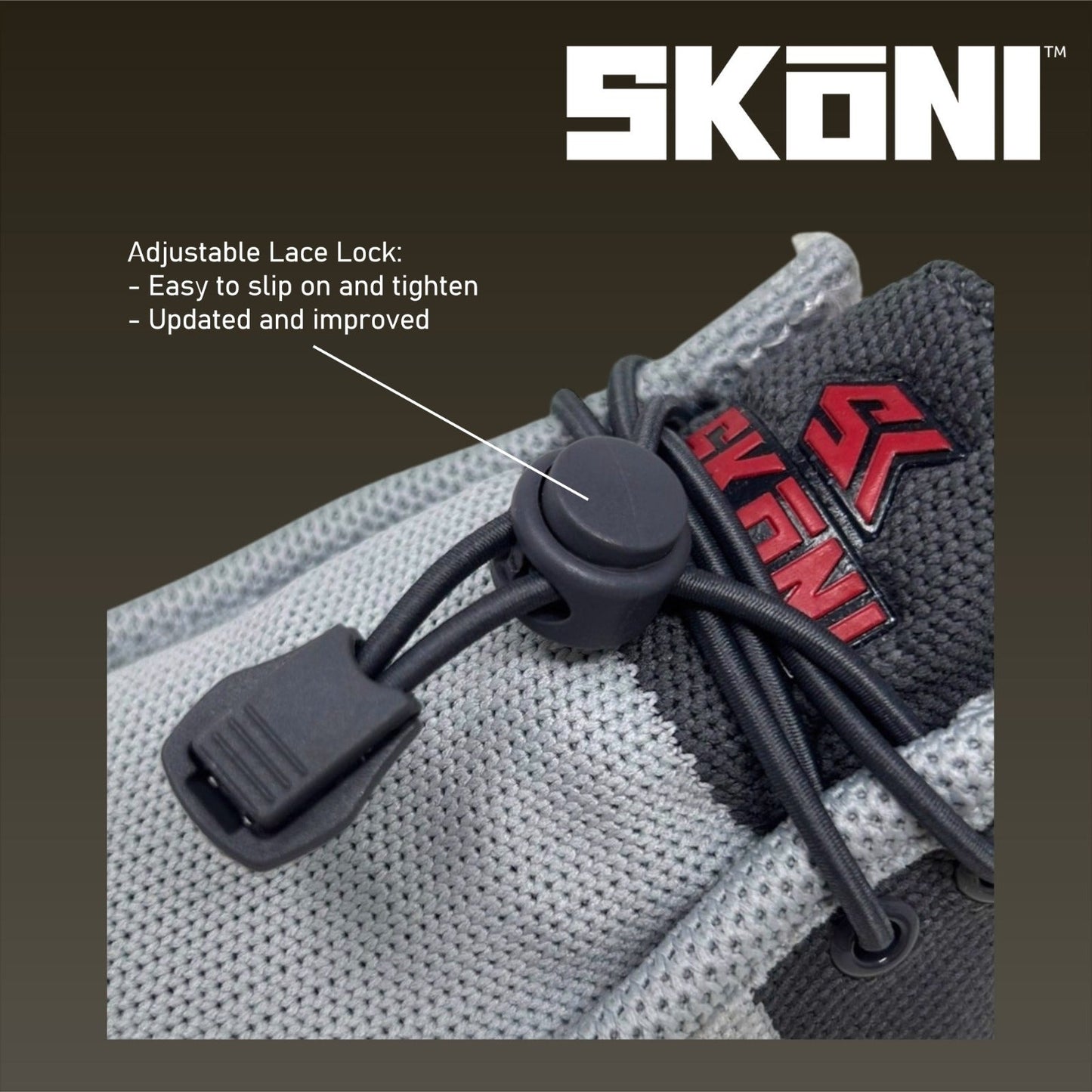 SKŌNI Men's Golf Shoe Waterproof- Grey/Red