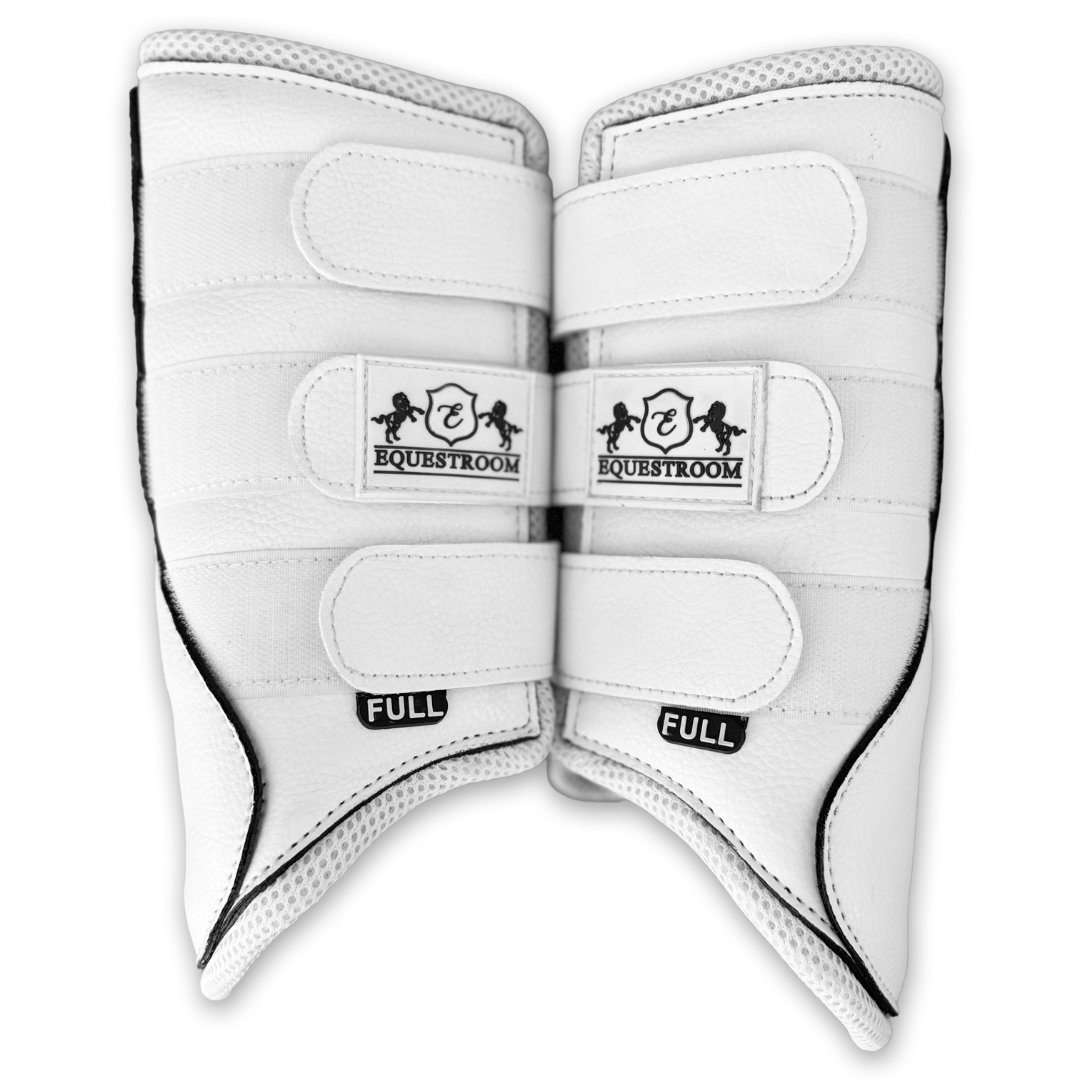 B&W - White FlowFlex Brushing Boots