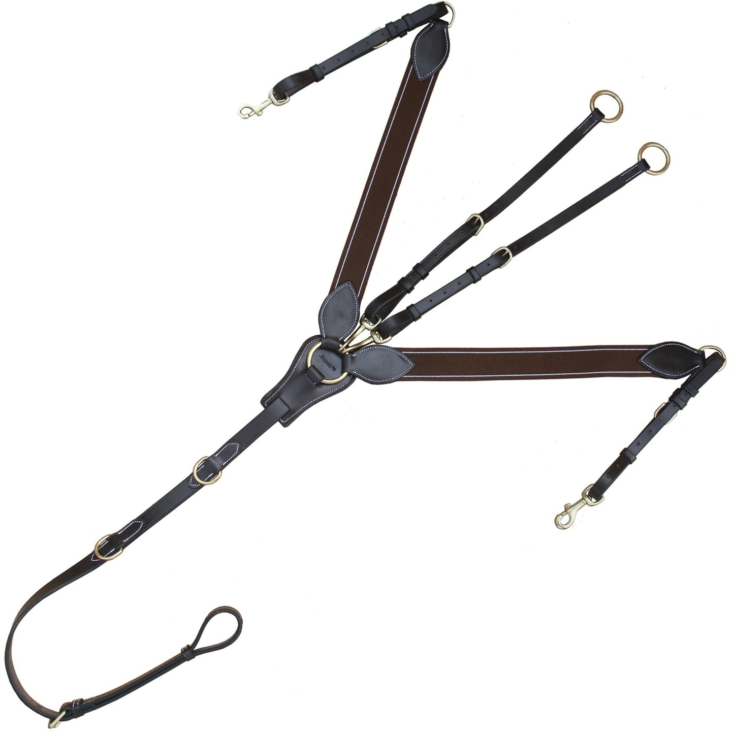 ExionPro Padded Leaf Shape Horse Breastplate with Running Attachment - Matching Elastic