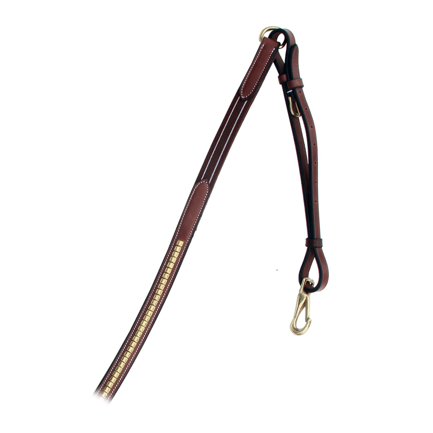 ExionPro Brass Clinchered Padded Breastplate with Running Attachment - Matching Elastic