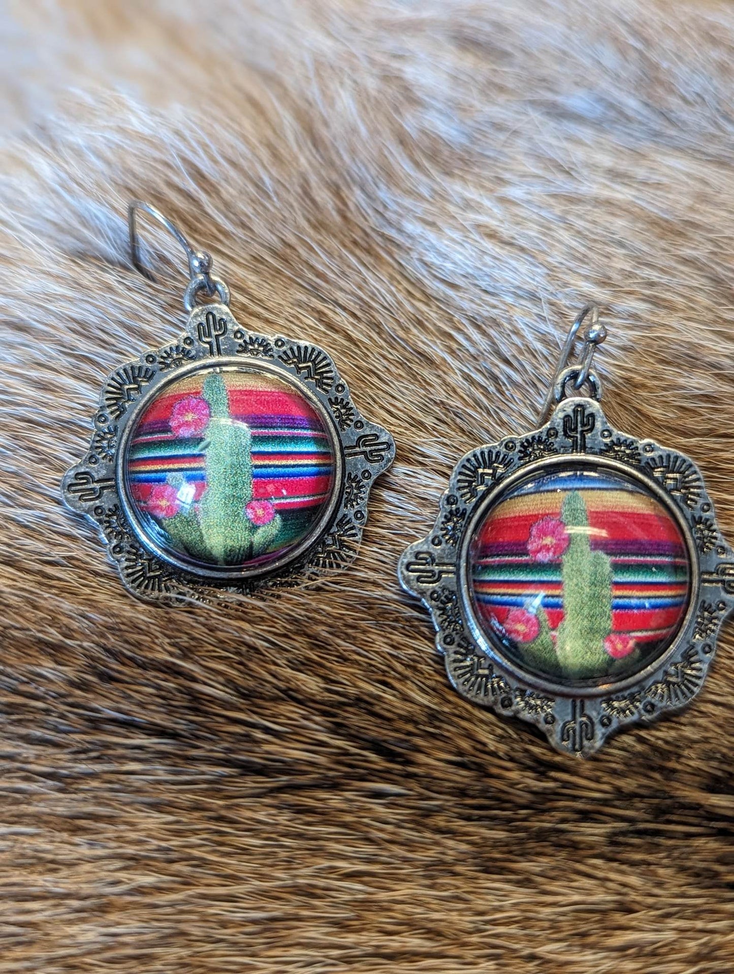 Cactus/Serape Earrings