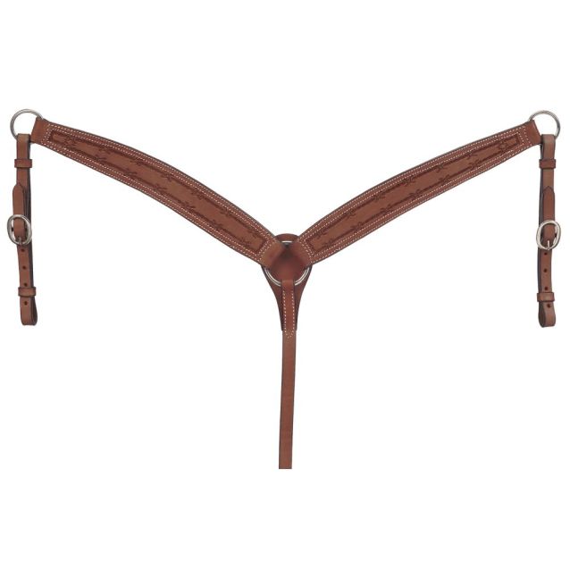 Royal King Barbed Wire Tooled Tapered Breastcollar