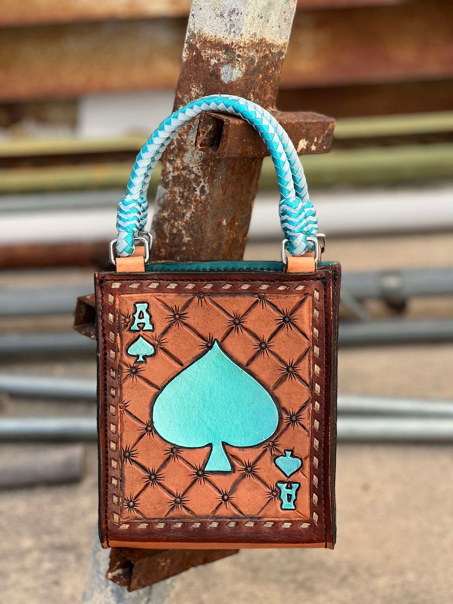 Card Handbag - Turquoise Ace