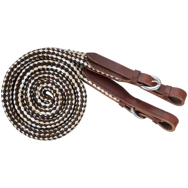 Tough-1 7ft Flat Braided Trail Reins