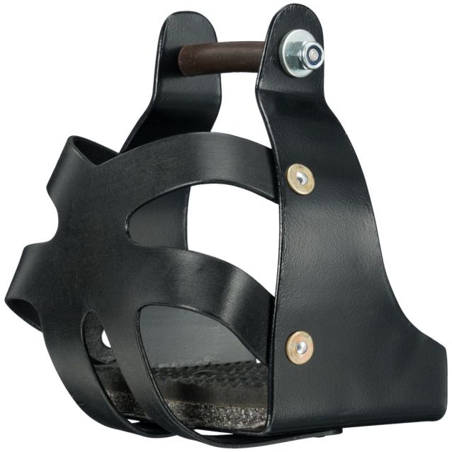 Tough1 Metal Endurance Stirrups with Leather Guard