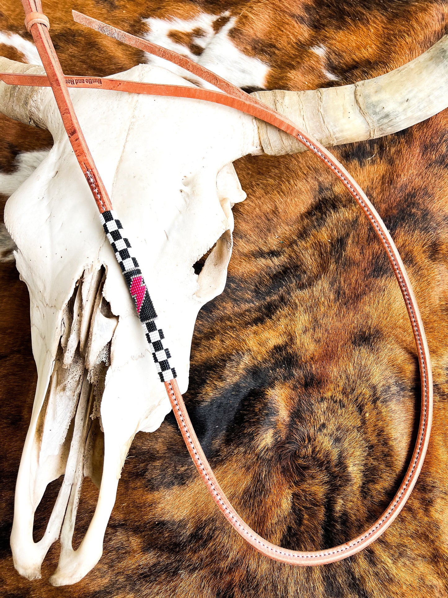 Checks Out Pink Bolt *Luxe* Beaded Over Under