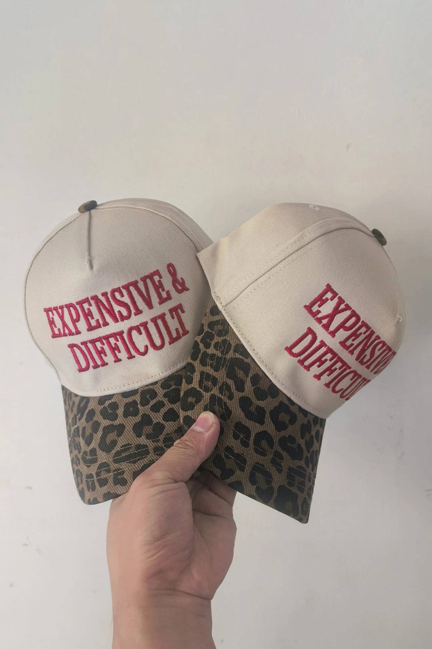 Leopard Print Embroidered Graphic Baseball Cap