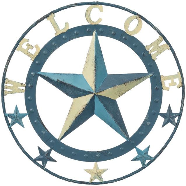 Multicolor Decorative 18" Welcome Metal Star