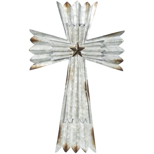 Metal Cross with Rustic Accents