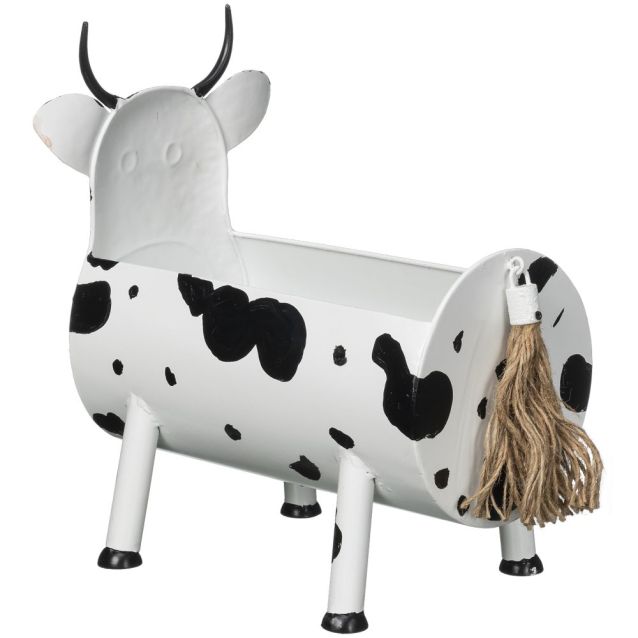 Metal Cow Planter