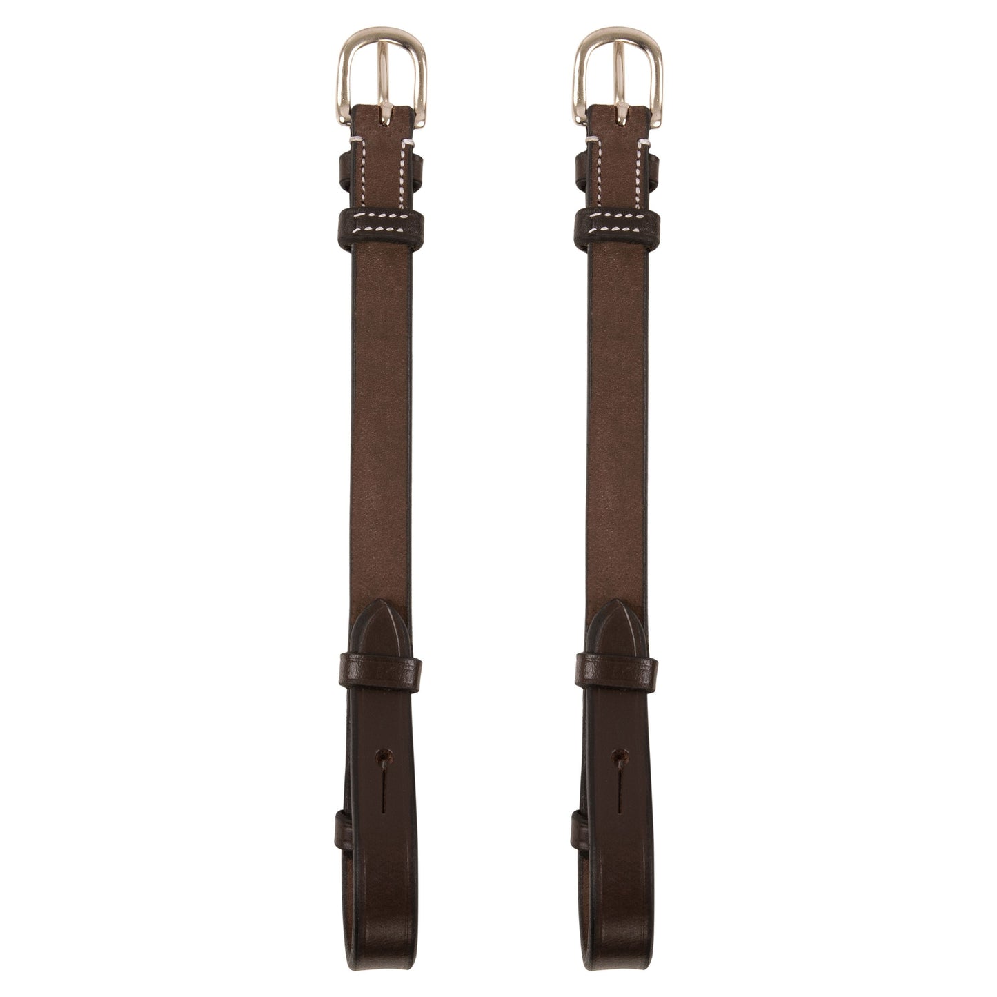 ExionPro Bridle Cheek Pieces With Hook Fastening - White Stitching