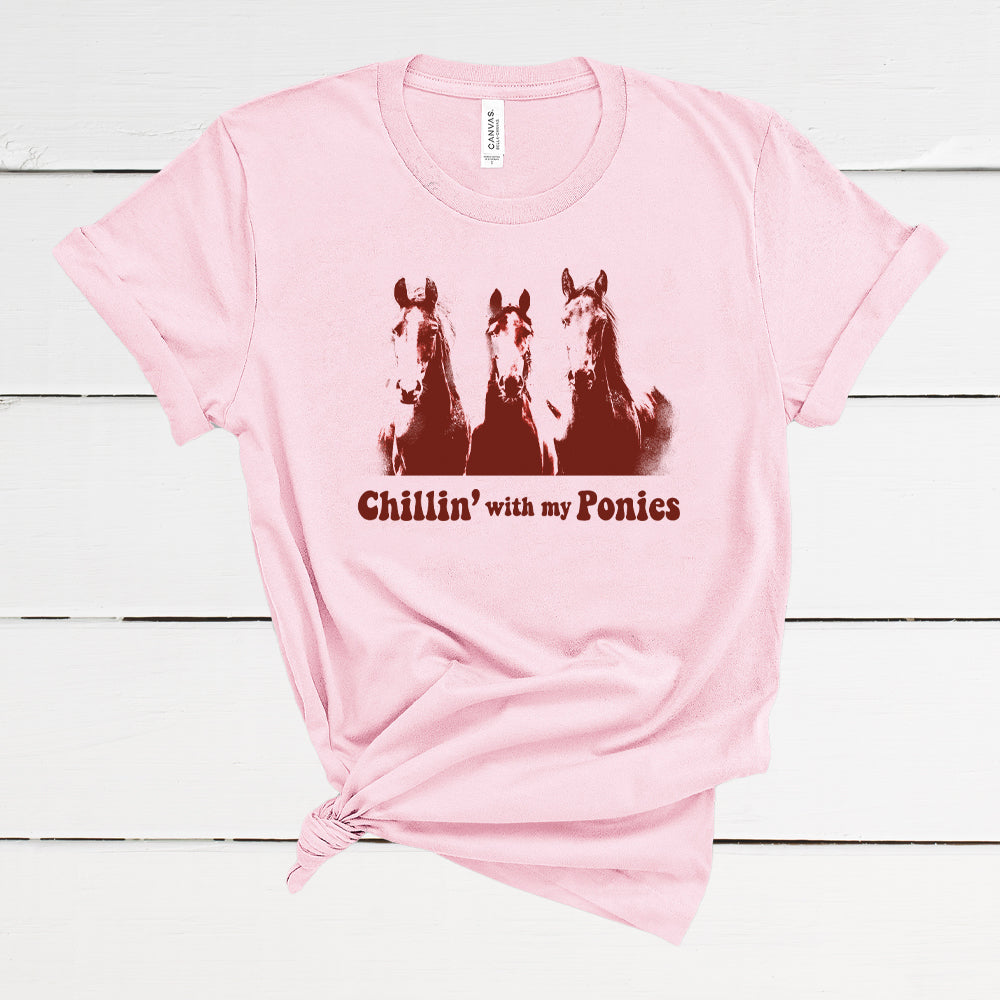 Chillin' With My Ponies Adult Unisex T-Shirt