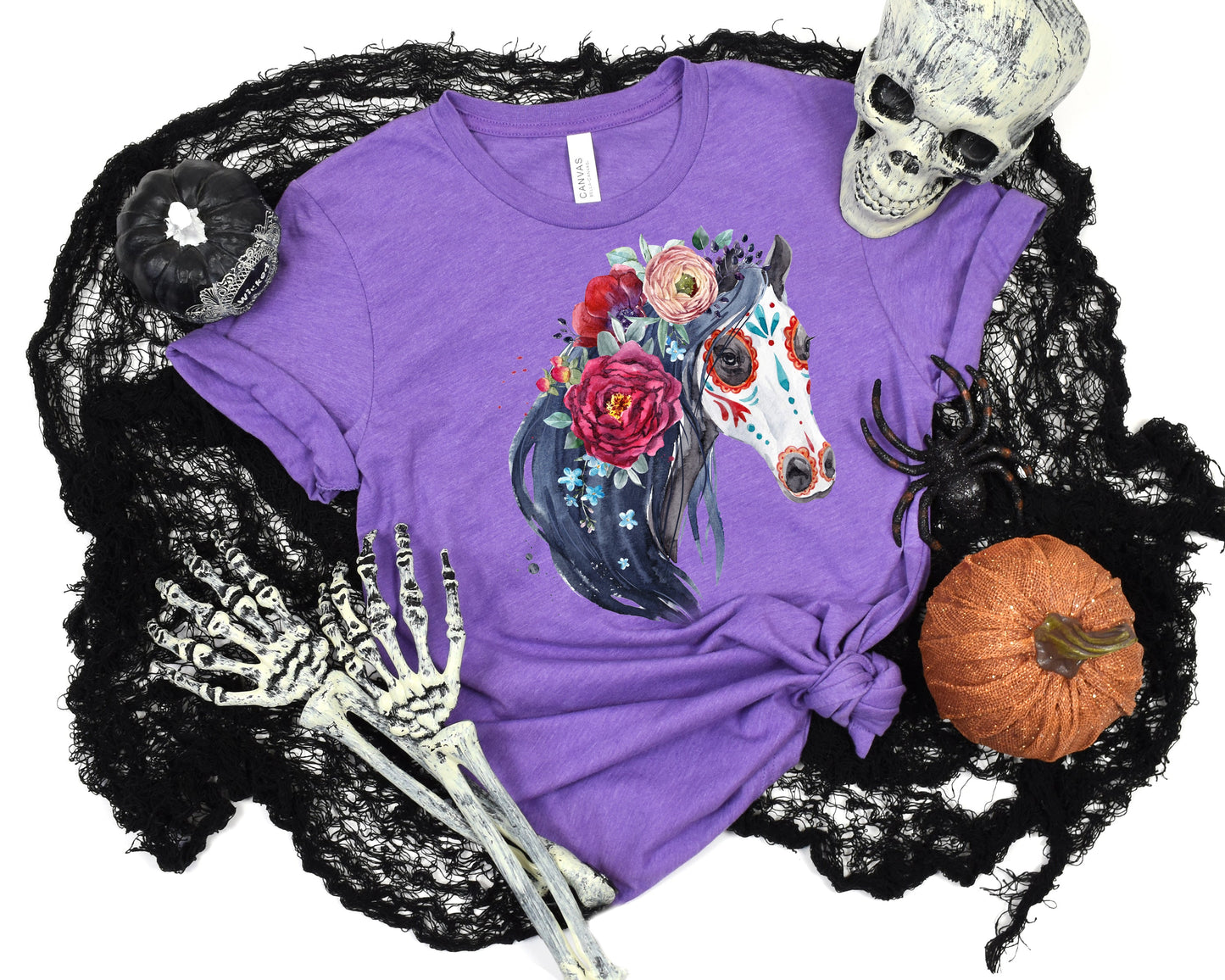 Painted Day of the Dead Horse Youth T-Shirt