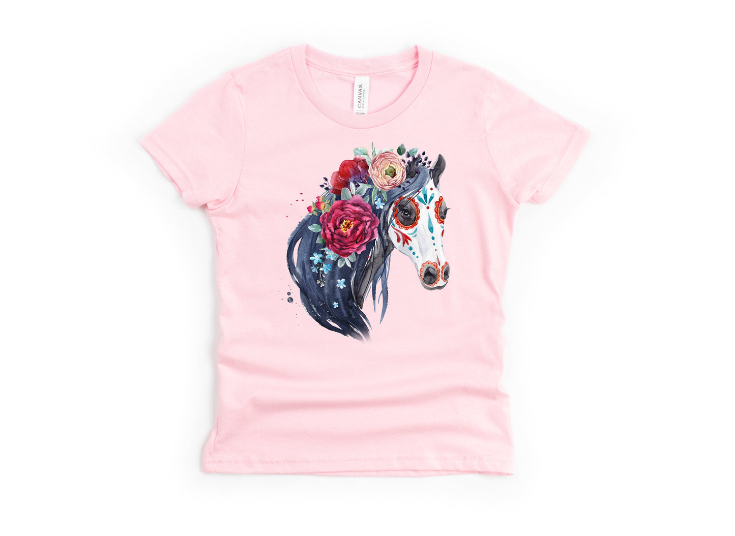 Painted Day of the Dead Horse Youth T-Shirt