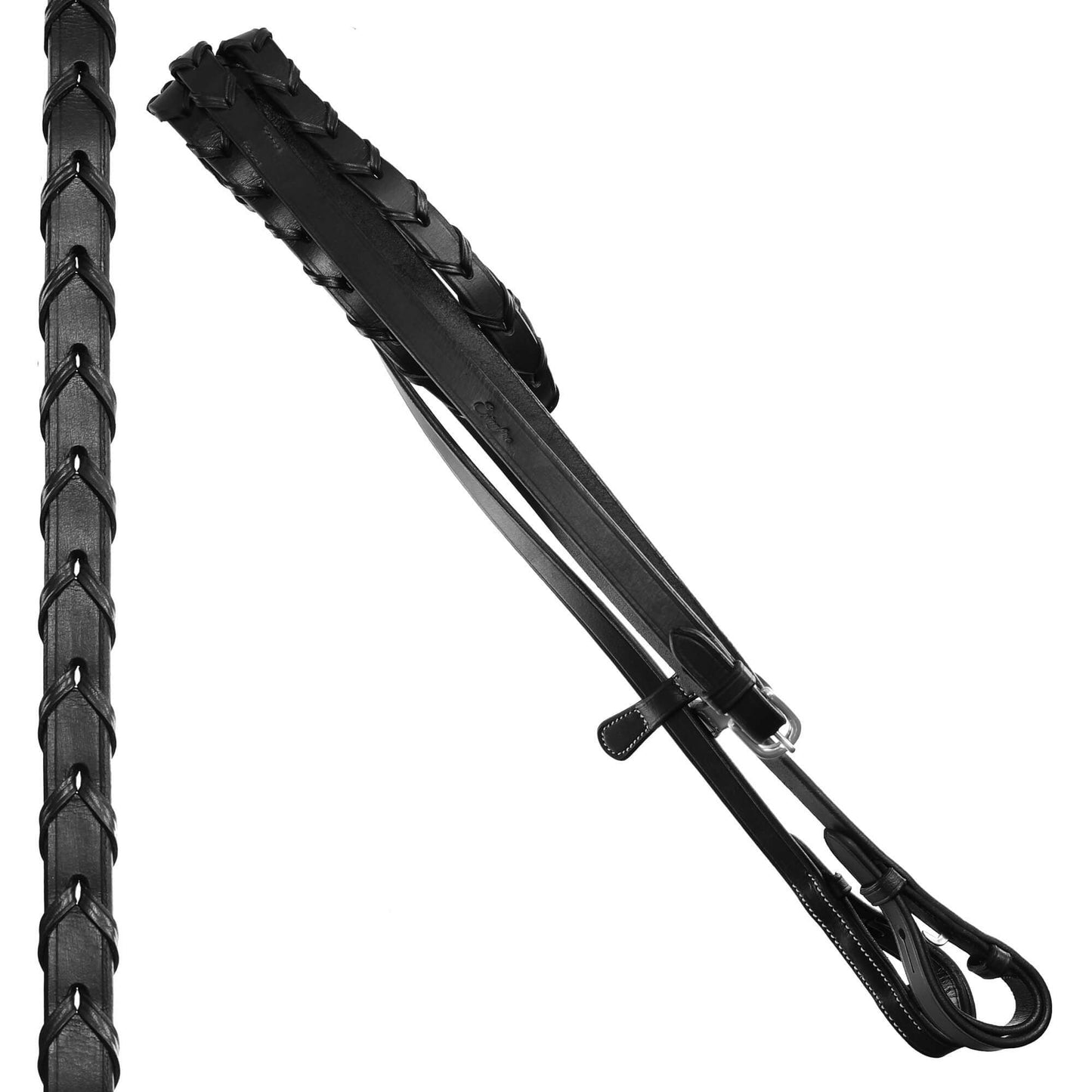 ExionPro Affordable Traditional Fancy Raised Hunter Bridle With Laced Reins