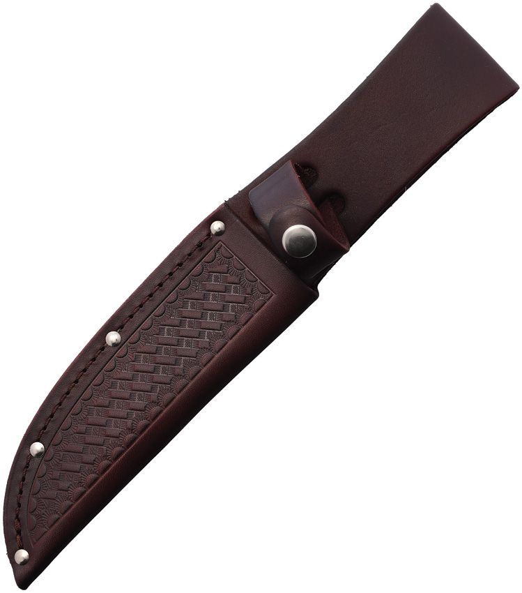 Fixed Blade Leather Sheath - Red/Brown