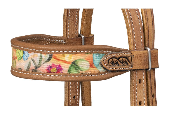 Silver Royal Mini Cactus Print Browband Headstall