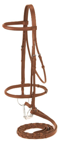 Raised Snaffle Bridle Full