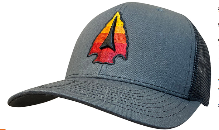 Fast Back Charcoal / Black Arrowhead Cap