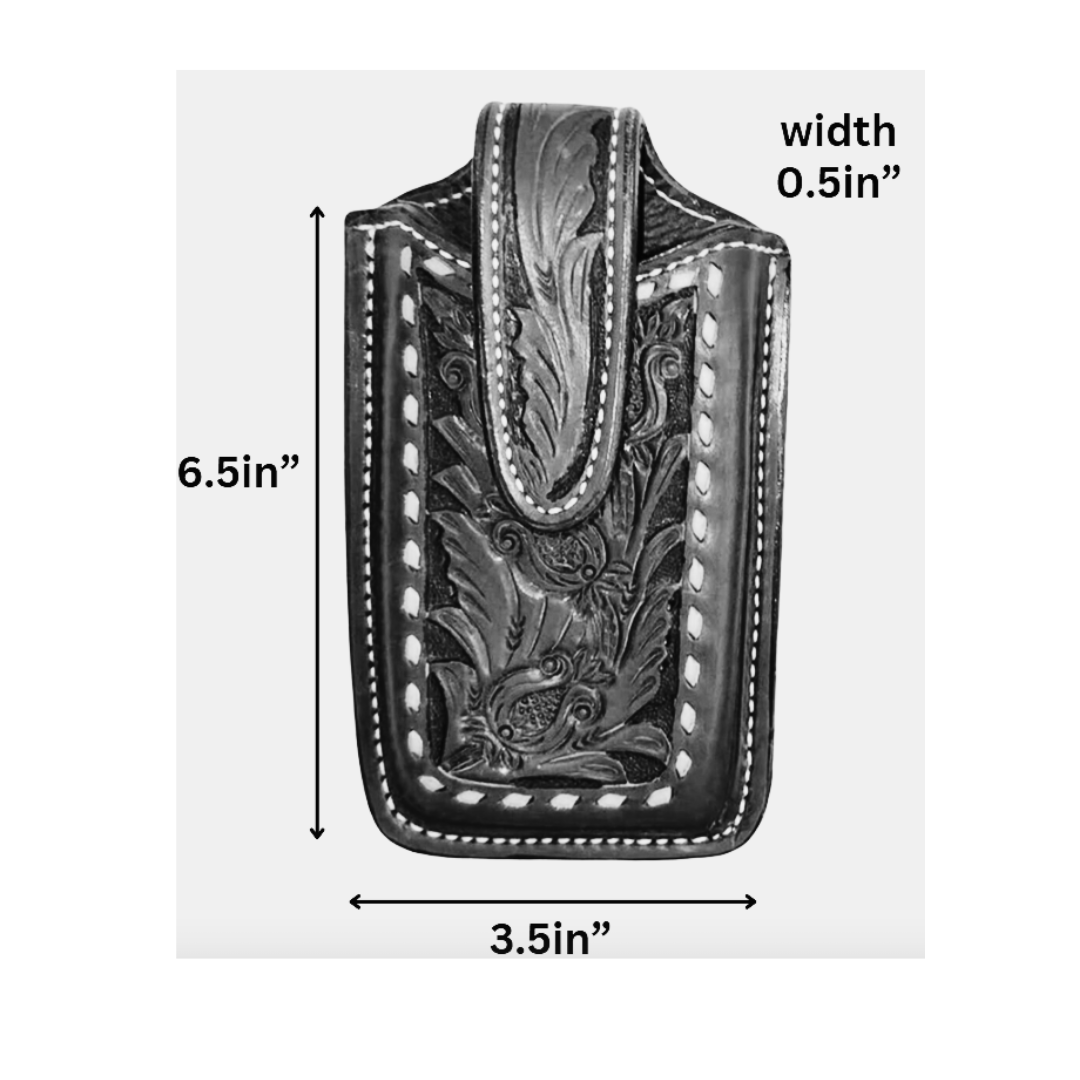 Golden Cowboy Stitch Cell Phone Holster