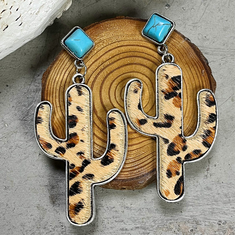 Turquoise Cactus Earrings - 5 Styles