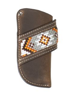 3D Knife Sheath with Southwest Diamond - Brown