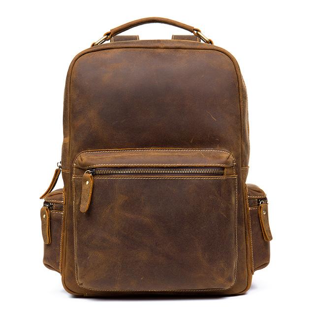 backpack genuine leather Laptop for Women Designer Brown Leather Backpack Purse with 15.6-inch Laptop Computer Compartment Best for Work, Travel, and Daily Use : Electronics 2 side pockets STEEL HORSE LEATHER The Helka