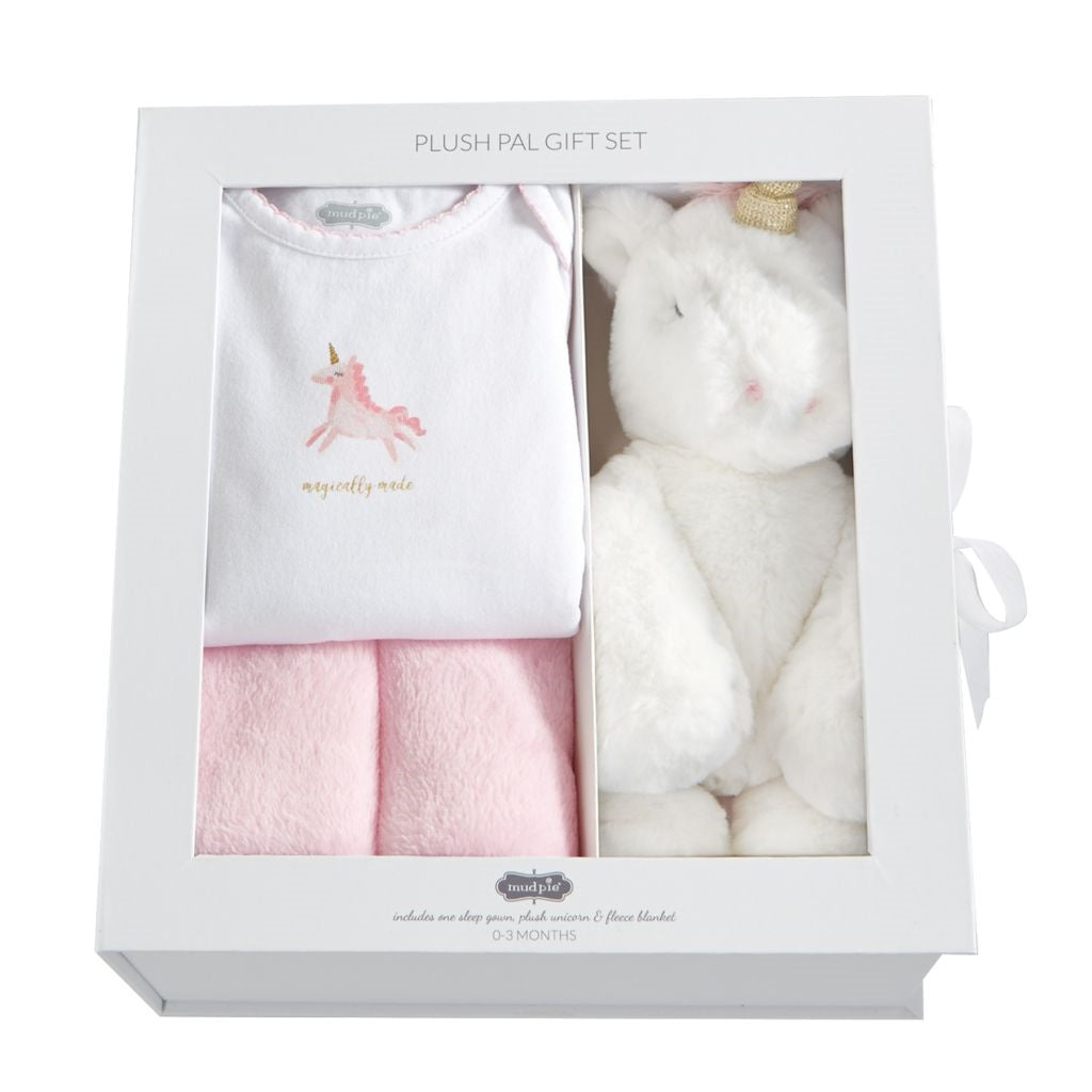 Unicorn Plush Gift Set by Mud Pie 0-3 Months