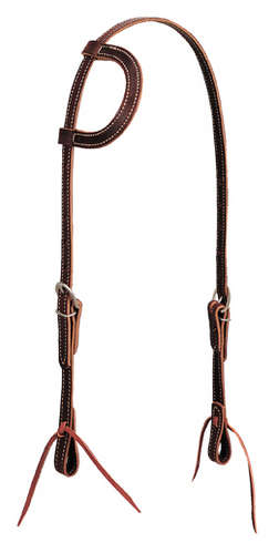 Latigo Leather Flat Sliding Ear Headstall