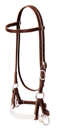 Deluxe Latigo Leather Side Pull, Double Rope