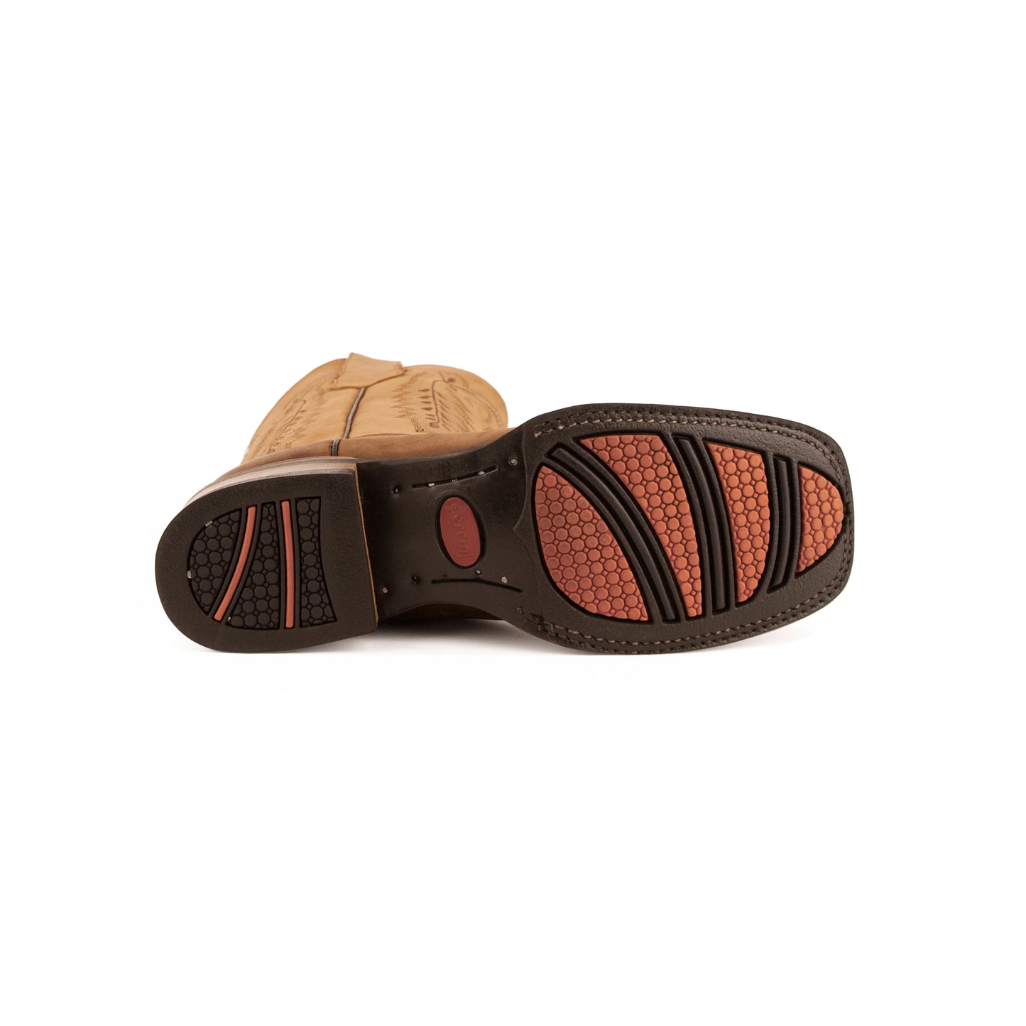 Men's Ferrini Square Toe - Chocolate with Antique Saddle Brown