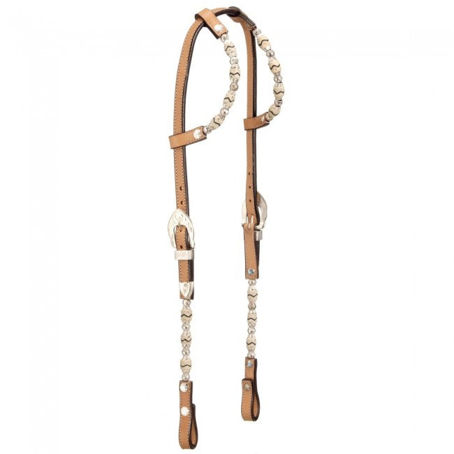 Royal King Rawhide/Ferruled Silver Double Ear Show Headstall