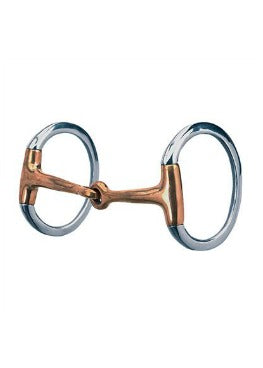Eggbutt Snaffle Bit, 5-1/2" Copper Plated Mouth