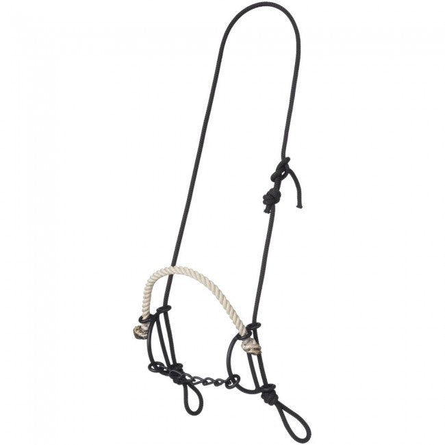 Rope Headstall with Rope Nose/Chain Gag Combo