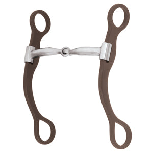 Professional Antiqued Shank Bit, 5" Sweet Iron Mouth with Copper Inlay