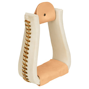 Rawhide Leather Covered Stirrups, Roper