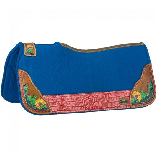 Tough-1 Hand Painted Cactus / Sunflower Saddle Pad
