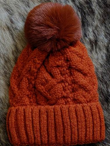 Cable Knit Beanie with Thermal Lining