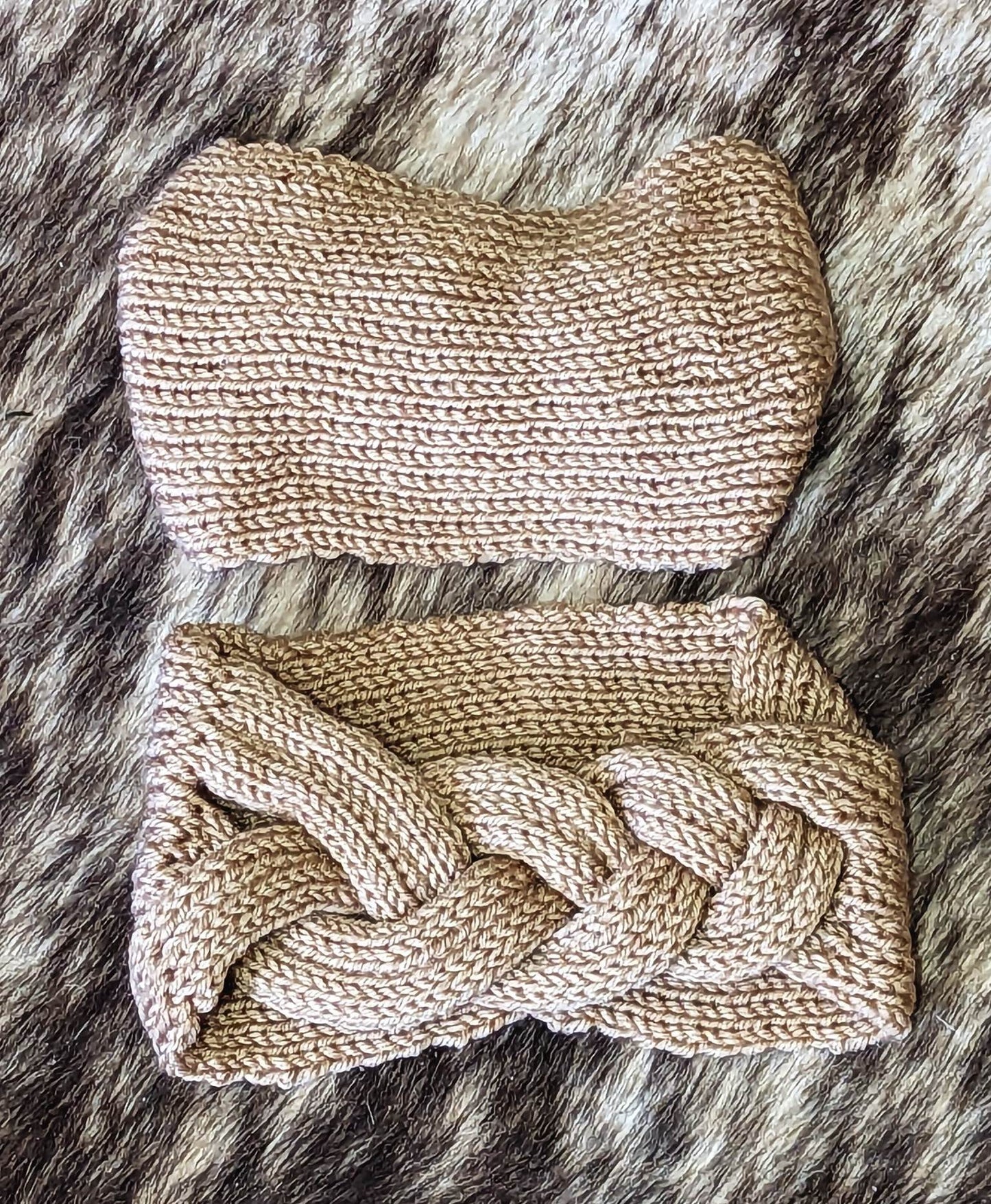 Braid Front Knit Crochet Headband