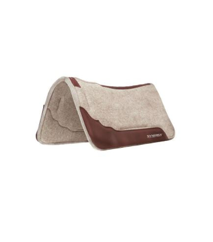 Synergy® Contoured Performance Wool Blend Felt Saddle Pad - 33"x32" - 1" Thick