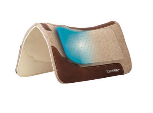 Contoured F10 Virgin Merino Wool Felt Saddle Pad, 1"