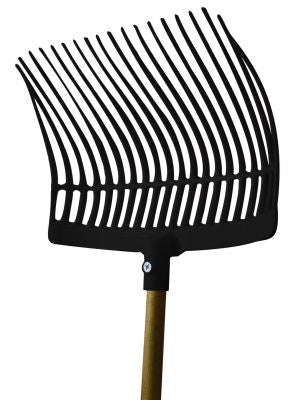 Showman™ 18-Tine Durable Plastic Stall Fork with Rounded Basket