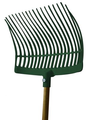 Showman™ 18-Tine Durable Plastic Stall Fork with Rounded Basket
