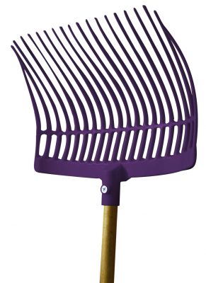 Showman™ 18-Tine Durable Plastic Stall Fork with Rounded Basket