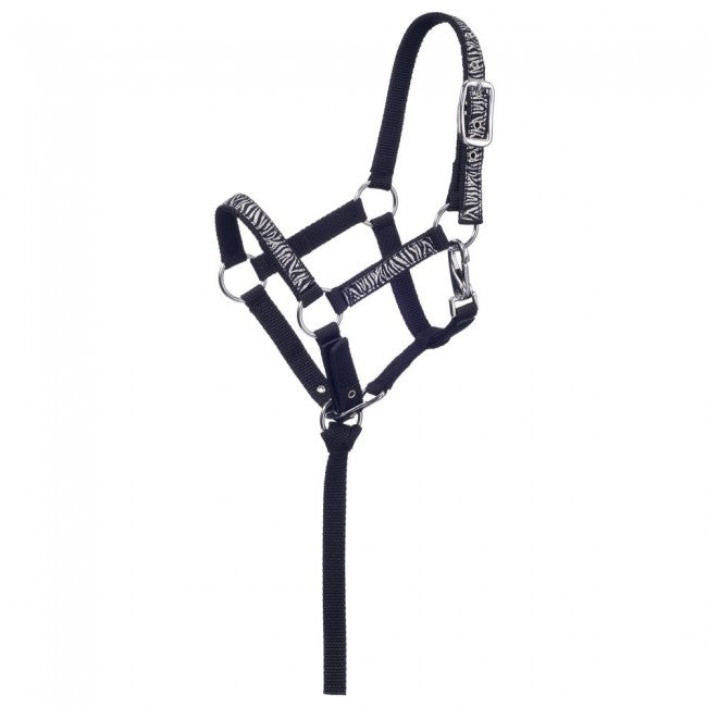 Nylon Zebra Print Miniature Halter