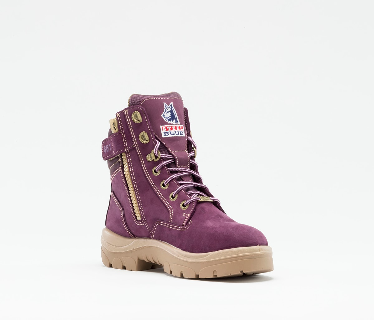 Ladies: PR Midsole Work Boot Purple By Steel Blue -Southern Cross Zip