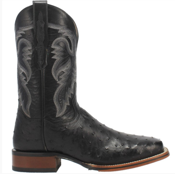 Mens Black Ostrich Dan Post Boot Alamosa