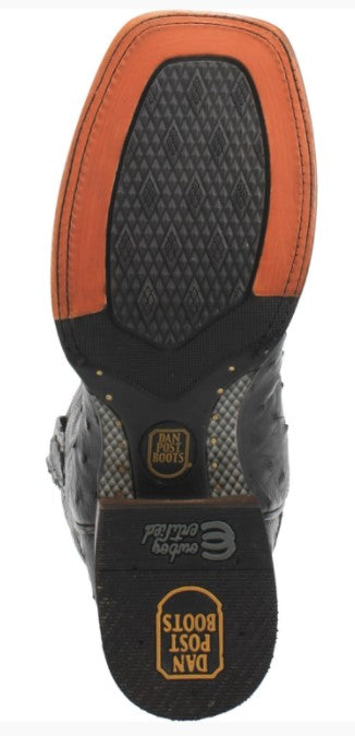 Mens Black Ostrich Dan Post Boot Alamosa
