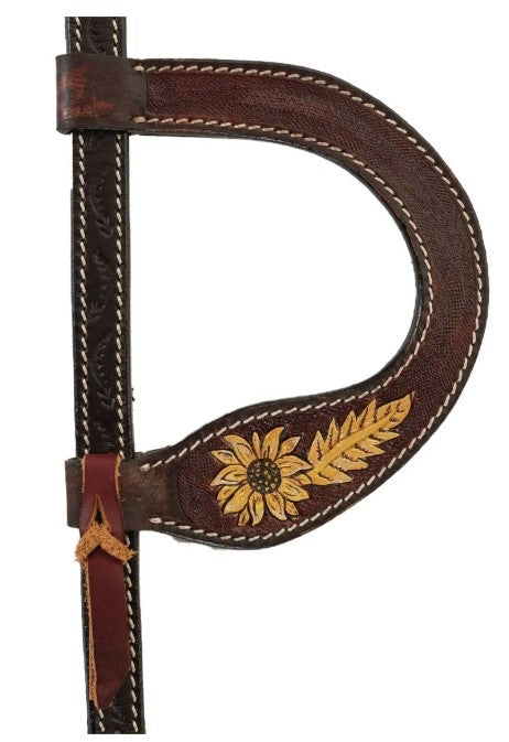 Golden Sunflower One Ear Headstall